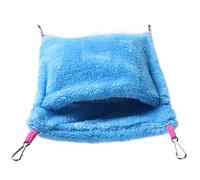 KFGISD, Hamster House Pet Bed Rat Hamster Pig Hammock Cage Bird Sleeping Nest Cage Swing For Small Animals Red L,Birdhouse(Blue,S)