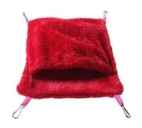 KFGISD, Hamster House Pet Bed Rat Hamster Pig Hammock Cage Bird Sleeping Nest Cage Swing For Small Animals Red L,Birdhouse(Red,L)
