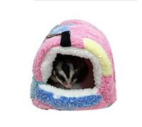 KFGISD, Hamster Nest Small Animal Pets Cage Hammock Guinea Pig Squirrel Mice Rat Sleepping Bed Warm Nest House C S,Birdhouse(A,M)