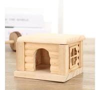 KFGISD, Hamster Toy 1Pcs Hamster Wooden House With Window Removable Top Fine Workmanship Hideout House Playpen,Hamster Toys