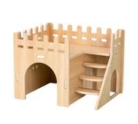 KFGISD, Hamster Toy 1Pcs Sturdy Dwarf Nest Hamsters House Pet Toy Solid Wood Hamster Funny Play House Toy G,Hamster Toys(P)