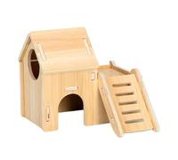 KFGISD, Hamster Toy 1Pcs Sturdy Dwarf Nest Hamsters House Pet Toy Solid Wood Hamster Funny Play House Toy G,Hamster Toys(M)