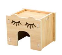KFGISD, Hamster Toy 1Pcs Sturdy Dwarf Nest Hamsters House Pet Toy Solid Wood Hamster Funny Play House Toy G,Hamster Toys(E)