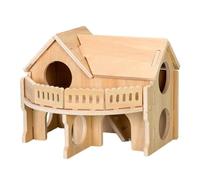 KFGISD, Hamster Toy 1Pcs Sturdy Dwarf Nest Hamsters House Pet Toy Solid Wood Hamster Funny Play House Toy G,Hamster Toys(K)