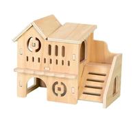 KFGISD, Hamster Toy 1Pcs Sturdy Dwarf Nest Hamsters House Pet Toy Solid Wood Hamster Funny Play House Toy G,Hamster Toys(C)