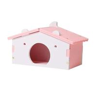 KFGISD, Hamster Toy 2Pcs Colorful Hamster Bedding House For Rat Mice Dwarf Ferret Small Animals Toy Pink,Hamster Toys(Pink)
