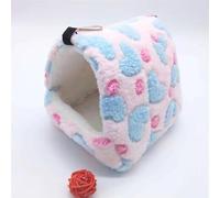 KFGISD, Hamster Toy 2Pcs Hamster Soft Comfortable Cage Plush Hanging Hammock Nest House Sleeping Bed Warm Nest 03 S,Hamster Toys(02 S)