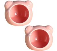 KFGISD, Hamster Toy 2Pcs Summer Cooling Hamster Ceramic House Small Pet Nest Guinea Pig Breathable Room Pink,Hamster Toys(Pink)