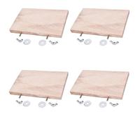 KFGISD, Hamster Toy Pet Wood Stand Hamster Platform Guinea Pig Toys Paw Grinding Gerbils Jumping Board 4Pcs 5X4Cm,Hamster Toys(12x5cm)