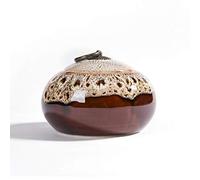 KFGISD, Handmade Ceramic Pet Cremation Urns Memorial Hall Ashes Casket Handmade Ceramic Keepsake Funeral Urn For Home Or Cemetery Dog Cat,Pet Urns(H)