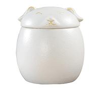 KFGISD, Keepsake Ashes Urn, Mini Ceramic Pet Urns, Pet Coffin, Handcrafted Funeral Memorial Ash Storage Urn for Dog/Cat/Pet Ashes,Pet Urns(White)