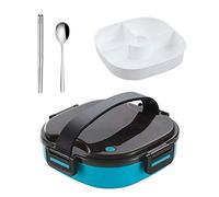 KFGISD, Large-Capacity Plastic Lunch Box Microwave Oven Separate Lunch Box Handle Portable Food Container,Lunch Boxes,Lunch Boxes(Blue)