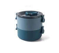 KFGISD, Large Capacity Round Lunch Box with Leakproof Lid Portable Office Heatable Lunchbox,Lunch Boxes,Lunch Boxes(Blue(Double))