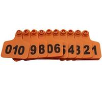 KFGISD, Large Plastic Livestock Dentification Card Plastic for Cow Cattle Pig Swine Big Animal 101-200 Blue/Orange/301-400,Livestock tag(Orange,001 100)