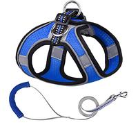 KFGISD, Leash Set Puppy Mesh Harness Soft Padded Dog Leash Small Dogs Cats Harness Vest Dog Accessories D S,Dog Carrier(E,S)