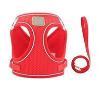 KFGISD, Leash Set Red Nylon Puppy Cat Harnesses Vest Reflective Dog Harness And Leash Set For Small Medium Walking Lead Leash S,Dog Carrier(XL)