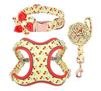 KFGISD, Leash Set Yellow Printed Dog Collar Leash Set Personalized Pet Dog Collar Harnesses Walking Leash For Medium Large Dogs S,Dog Carrier(M)