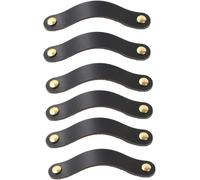 KFGISD , Leather Dresser Knobs， Includes 4 Colours of Screws Per Leather Handle for Kitchen Cabinets,Leather Handles