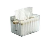 KFGISD, Living Room Coffee Table High-grade Light Luxury Paper Box Household Creative Large Capacity Ornaments Tissue Holder,Tissue box(Clear)