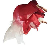 KFGISD, Long silk fan,Dance Folding Fan,Fan Veils Belly Dance Silk Veil Fans 1 Pair Silk Wholesale Classic Size Ribs Silk Fans ,Dance Folding Fan(713,150x90cm)