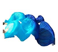 KFGISD, Long silk fan,Dance Folding Fan,Fan Veils Fan Veils Belly Dance Belly Dance Fan ,Dance Folding Fan(Color3 D)