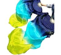 KFGISD, Long silk fan,Dance Folding Fan,Fan Veils Long Fan Veil Women Bellydance Silk Fan ,Dance Folding Fan(Purple,270X90CM)