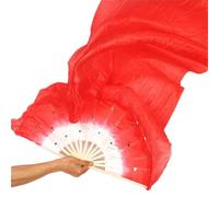 KFGISD, Long silk fan,Dance Folding Fan,Fan Veils Party Belly Dance Professional Reusable Portable ,Dance Folding Fan(Blu)