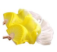 KFGISD, Long silk fan,Dance Folding Fan,Fan Veils Silk Belly Dance Fan Veils Handmade Dyed Belly Dance Veil Pure Silk Fan ,Dance Folding Fan(6)