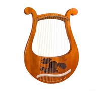 KFGISD, Lyre Harp, 19 Metal String Saddle Mahogany Harp with Tuning Wrench And Spare Strings,Harps