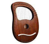 KFGISD, Lyre Harp, Mahogany Body 16 Metal Strings with Bag - Sturdy Orchestral String Instrument Mahogany Acoustic Harp,Harps
