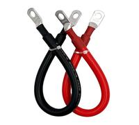 KFGISD, M8-Black And Red Very Soft Silicone Cable Automotriz Wire With Lug M6 M8 M10 Ring Terminal 0 2 4 6 8 AWG Black Red ，Electric Wire(6 AWG,60CM)