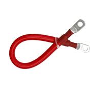 KFGISD, M8-Red Very Soft Silicone Cable Automotriz Wire With Lug M6 M8 M10 Ring Terminal 0 2 4 6 8 AWG Black Red For Inverter Car Solar ，Electric Wire(8 AWG,60CM)