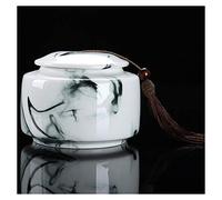 KFGISD, Marble Keepsake Urn, Beautiful Ceramic Monuments for Small Dog Cat Pet Ash Burial Funeral Urns, Tea Tins, Airtight Cans,Pet Urns