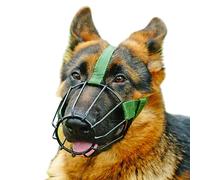 KFGISD, Mesh Muzzle For Puppy,Muzzle For Large Dogs,Muzzle Guard For Dogs,Adjustable,Allows Panting And Drinking,Large Breathing Hole,Dog Muzzle Cover(No. 3)