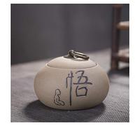 KFGISD, Mini Handmade Ceramic Cremation Urn for Small Dogs, Cats, Human Ashes, Cremation of Ashes Memorial, Funeral Box Memorial,Pet Urns(Coarse Ceramic)