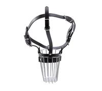KFGISD, Muzzle Guard For Dogs,Leather,Allows Panting,Metal Wire,Large Breathing Hole,Resistant To Abrasion,Dog Muzzle Cover