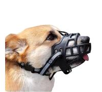 KFGISD, Muzzle To Prevent Biting,Breathable,Adjustable,Soft Basket Muzzles,Allows Panting And Drinking,Large Breathing Hole,Dog Muzzle Cover(Black,No. 4)