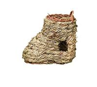 KFGISD, Nest Bird Cage Grass Egg Cage Bird House Outdoor Decorative Weaved Hanging Parrot Nest Houses Pet Bedroom F,Birdhouse(N)
