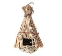 KFGISD, Nest Bird Cage Grass Egg Cage Bird House Outdoor Decorative Weaved Hanging Parrot Nest Houses Pet Bedroom F,Birdhouse(I)