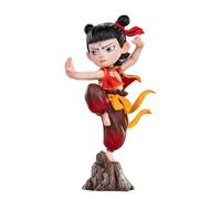 KFGISD, Nezha Action Figure with Rock-Shaped Base - 116MM Collectible Toy with Soft Streamer,Ornaments