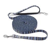 KFGISD, Nylon Dog Lead Leash Black 5M 6M 9M 15M Pet Dog Leash Small Large Puppy Two Dog Leash Recall Training Tracking Long Lead Rope Xl,Dog Traction Leash(XXL)