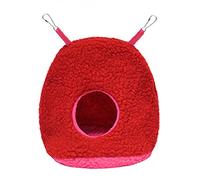 KFGISD, Parrot Hamsters Bed Warm Birds Hammock House Rabbit Hanging Bed House Pet Sleeping Bag Pet Supplies Red M,Birdhouse(Red,M)