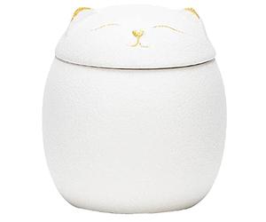 KFGISD, Pet Cremation Memorial Urn - Mini Ceramic Memorial Urn for Cat Dogs Cremation Ashes Mini Funeral Urn Keepsake,Pet Urns(White)