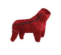 KFGISD, Pet Dog Coat Outdoor Pet Waterproofwinter Warm Clothes Big Jumpsuit Reflective Raincoat for Medium Large Dogs,Rain Coat for Dogs(Red,3XL)