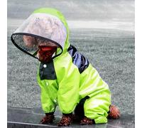 KFGISD, Pet Dog Waterproof Raincoat Jumpsuit Reflective Rain Coat Hooded Waterproof Jackets Small Dog Outdoor Clothes Pet Supplies,Rain Coat for Dogs(Green,M)