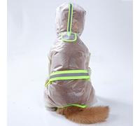 KFGISD, Pet Raincoat for Dogs Four Feet Hooded Waterproof Reflective Rain Jacket Transparent Fluorescent Dog Clothes,Rain Coat for Dogs(Green,XL)