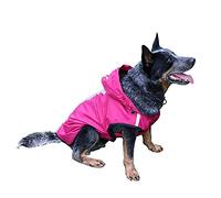 KFGISD, Pet Raincoat Pet Clothes Outdoor Waterproof Fabric Inner Breathable Mesh Safety Reflective Strip Puppy Clothes,Rain Coat for Dogs(Red,M)