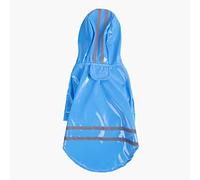 KFGISD, Pet Small Dog Raincoat Reflective Waterproof Clothes Hooded Jumpsuit Rainwear for Small Medium Dogs,Rain Coat for Dogs(Blue,S)