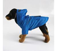 KFGISD, Pets Clothes Hooded Raincoats Reflective Strip Dogs Rain Coats Waterproof Outdoor Breathable Net Yarn Jackets,Rain Coat for Dogs(Blue,XL)