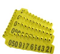 KFGISD, Pigs Cattle Ear Tanimal T001-100/101-200/201-300/301-400/401-500 Number Plastic Livestock 001-100 Blue/Red/001-100,Livestock tag(Yellow,401 500)